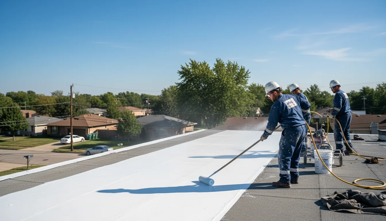 Commercial roof coating in Mcloud, OK near me